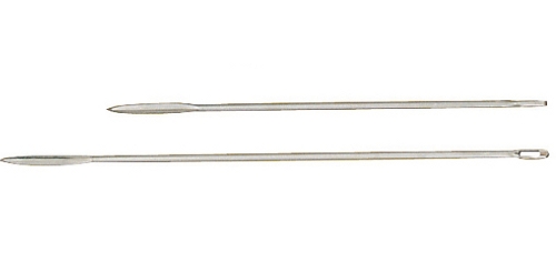 Straight stainless steel trussing needle