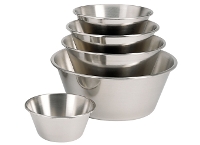 Stainless steel bowl with round open edge