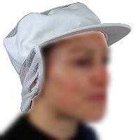 Cotton fishnet cap with neck-guard