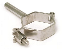 SMS stainless steel hexagon pipe holder with rod
