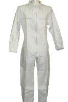 Cotton coverall with PVC fastening