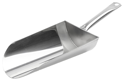 Stainless steel flour scoop with handle