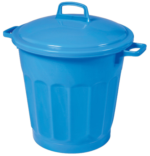 Poubelle 50L PAFEN Avec Couvercle Basculant Bleu Mat 41x30x61 Cm Moderne