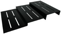 3 black plexiglas steps display