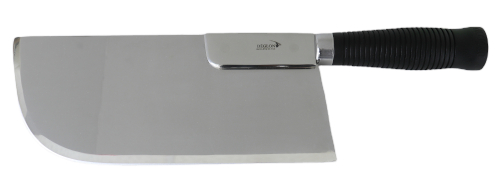 Reinforced straight cleaver with round handle