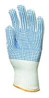 Blue two-side dots glove