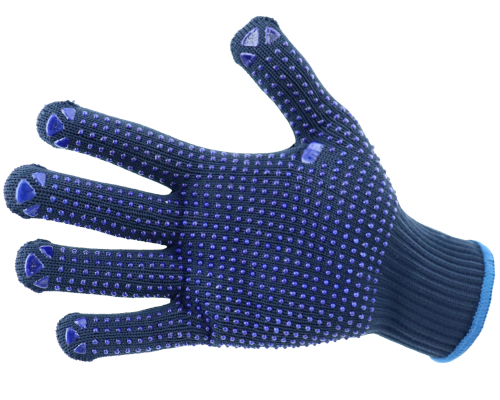 Blue dots glove