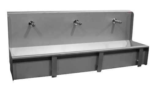 Multi-station trough washbasin 