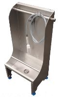 Stainless steel manual trough boot washer