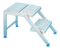 Stainless steel footboard with 2 steps