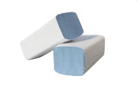 W folded hand towels blue