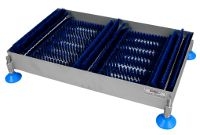 Stainless steel footbath with simple boot scraper