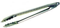Stainless steel serving tongs