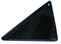 Black triangular dish