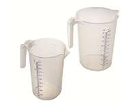 Polypropylene graduated pitcher with opened handle
