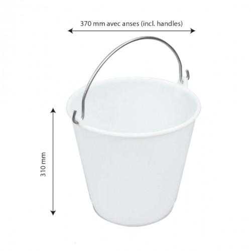 Stock Bureau - IBILI Seau Acier Blanca 14 Cm