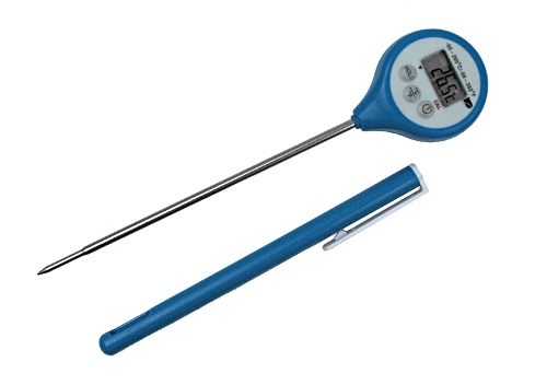 Blue pen thermometer