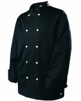 Long sleeves black cooking jacket